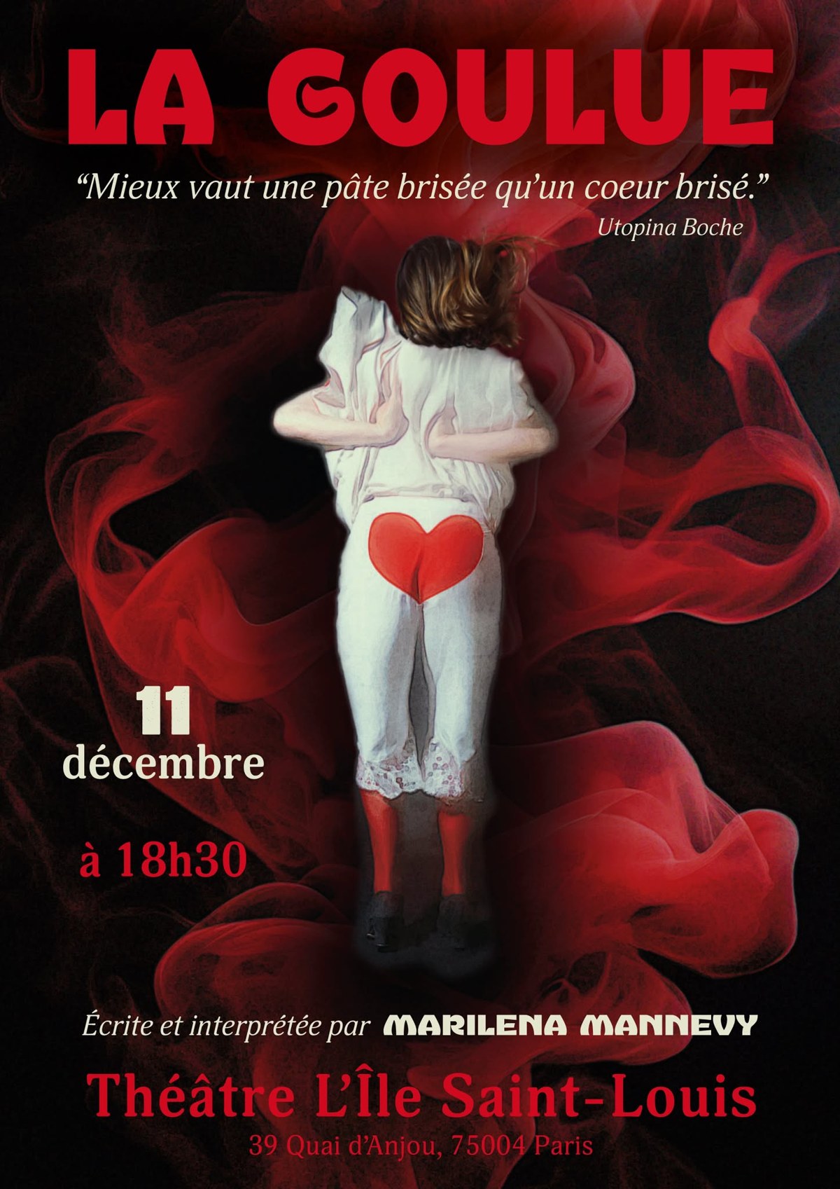 Affiche de La Goulue avec Marilena Mannevy, saison 2026